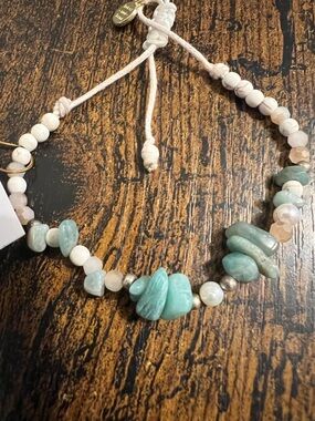 Lotus and Luna Amazonite Chip Bracelet